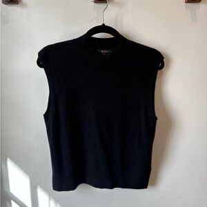 Black Cashmere Sleeveless Sweater